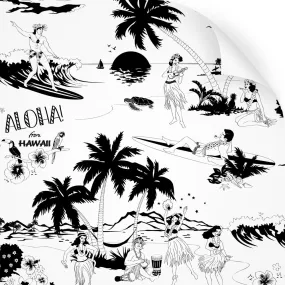 * Aloha! (B&W) - Wallpaper 3m *