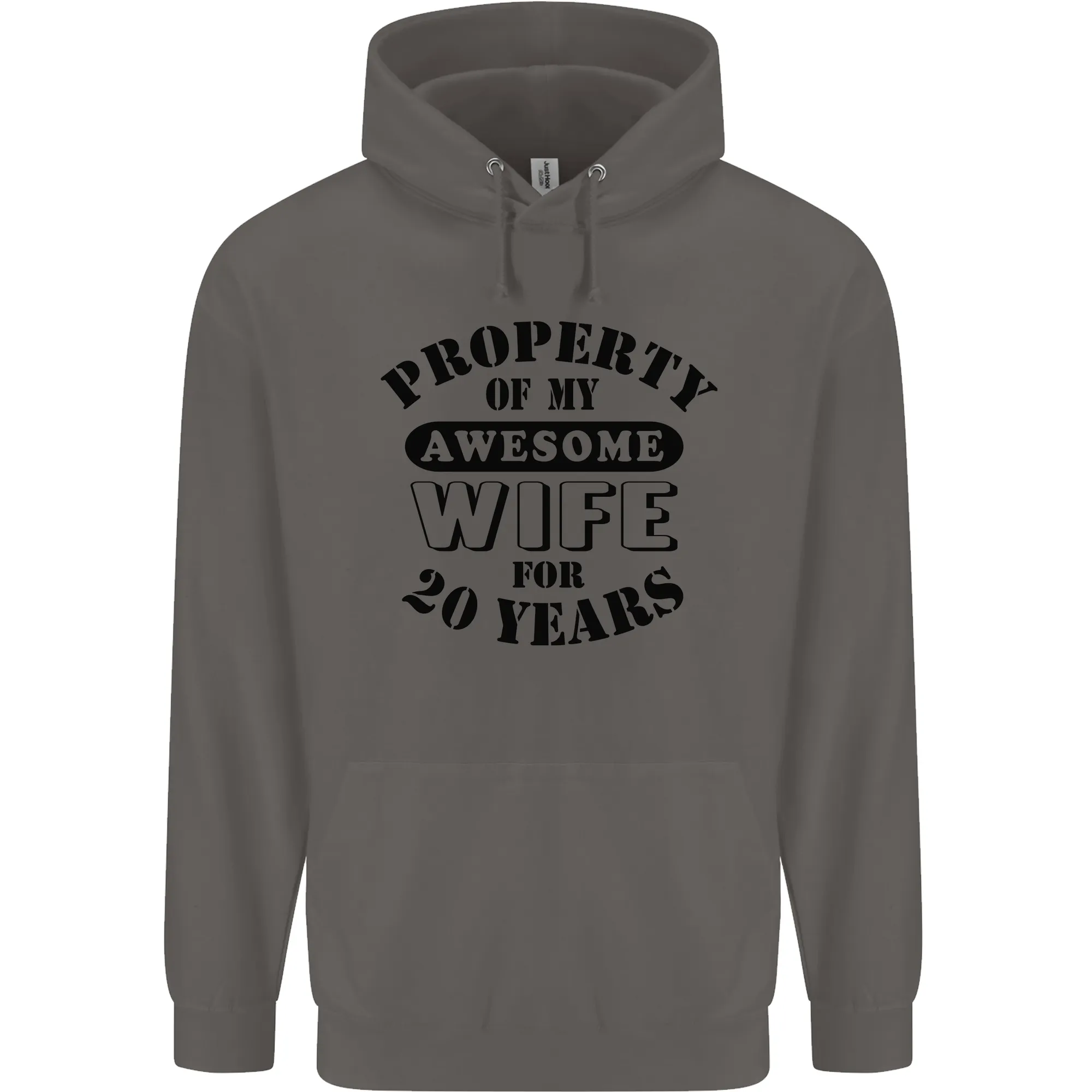 20th Wedding Anniversary 20 Year Funny Wife Mens 80% Cotton Hoodie