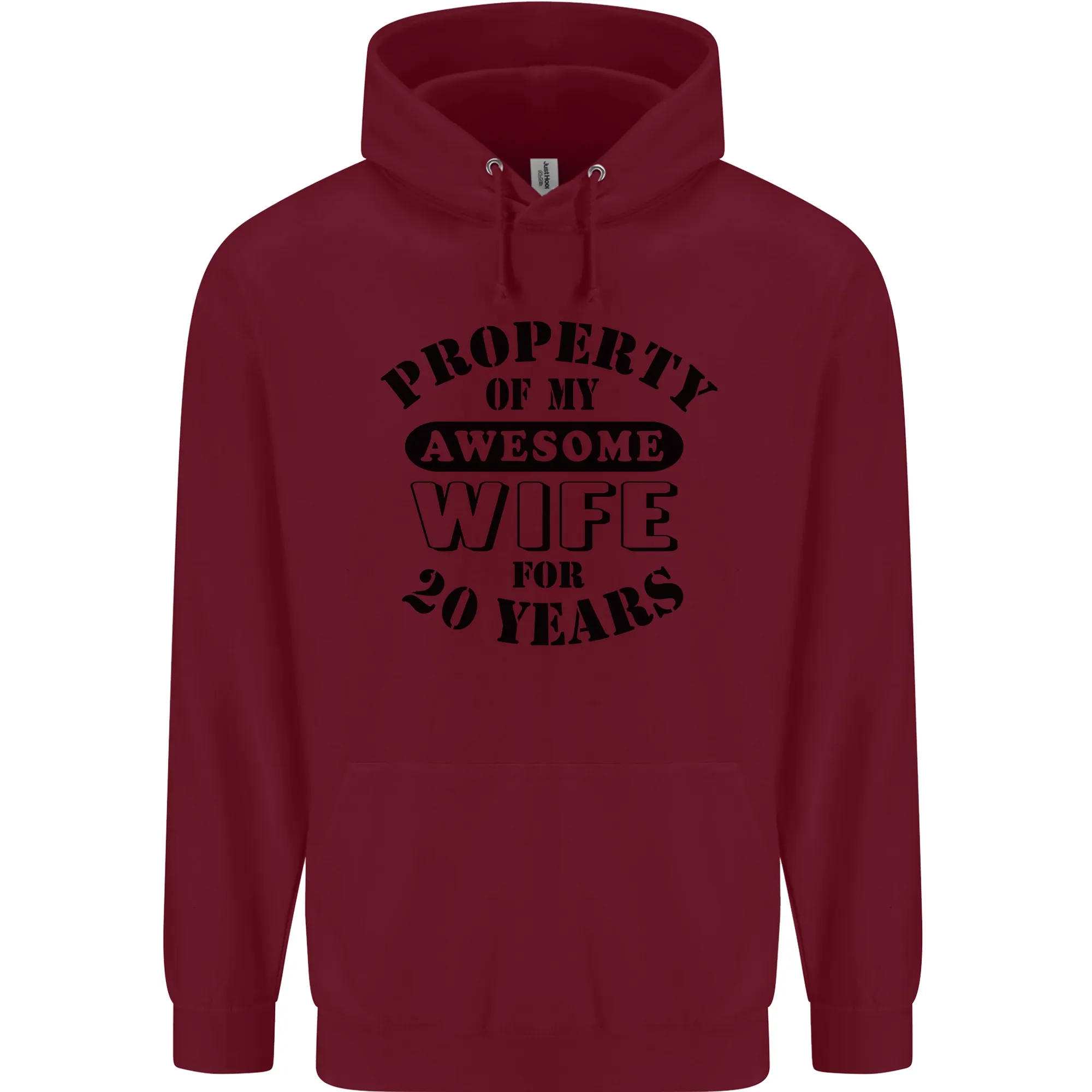 20th Wedding Anniversary 20 Year Funny Wife Mens 80% Cotton Hoodie