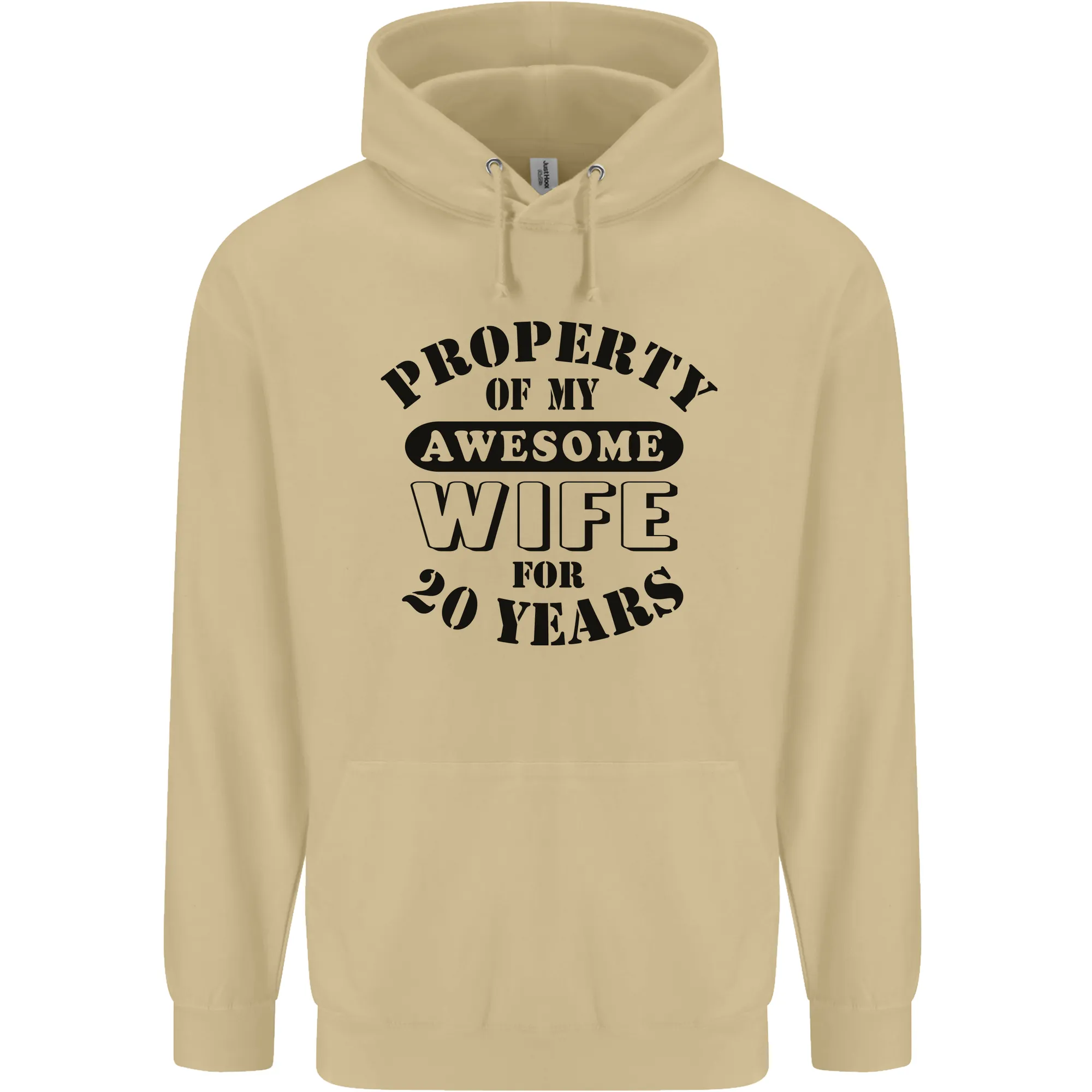 20th Wedding Anniversary 20 Year Funny Wife Mens 80% Cotton Hoodie