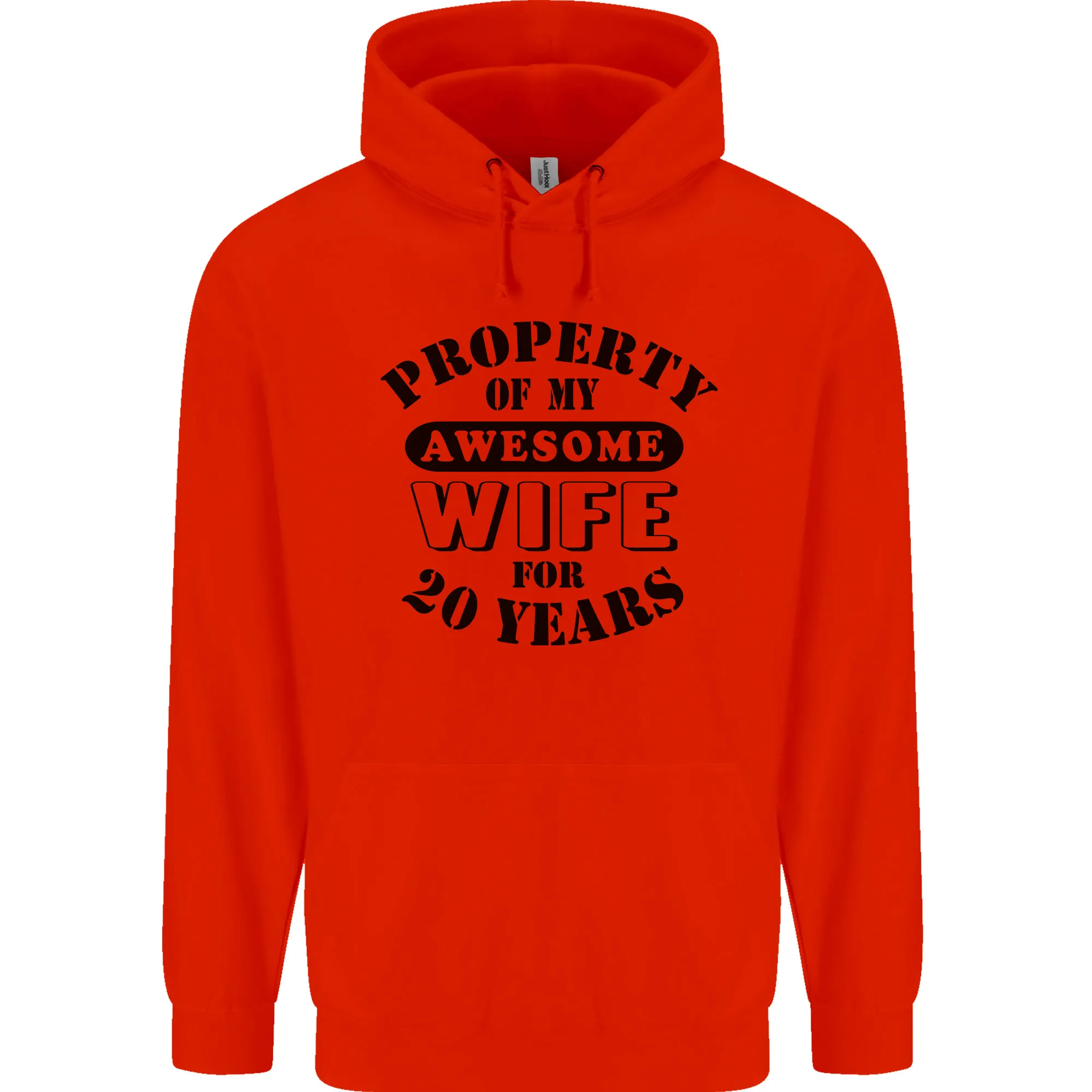 20th Wedding Anniversary 20 Year Funny Wife Mens 80% Cotton Hoodie