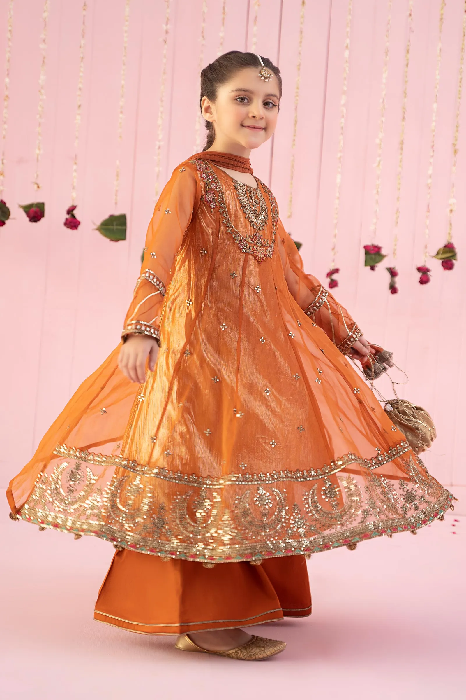 3 Piece Embroidered Organza Suit | MKS-EF24-26