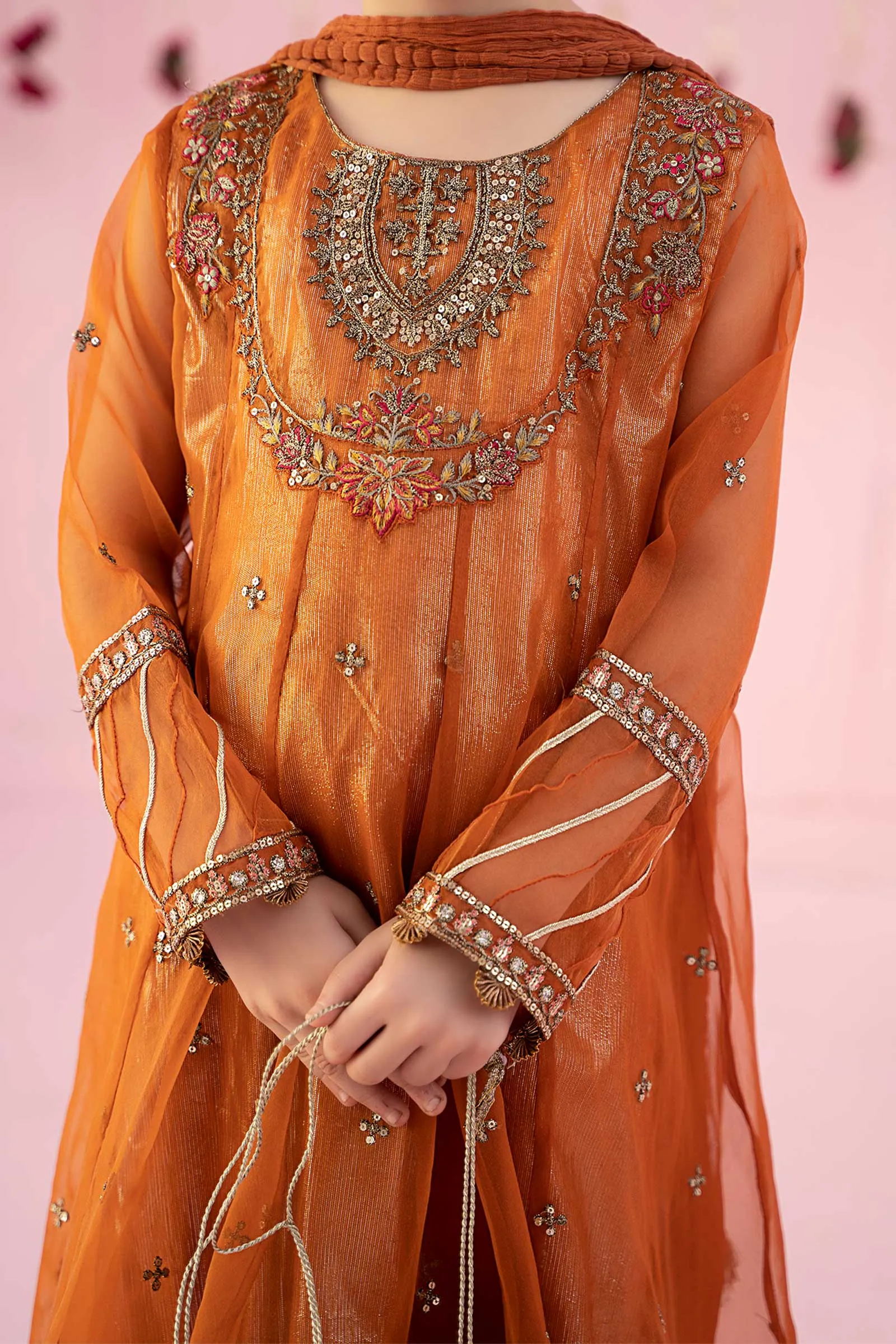 3 Piece Embroidered Organza Suit | MKS-EF24-26