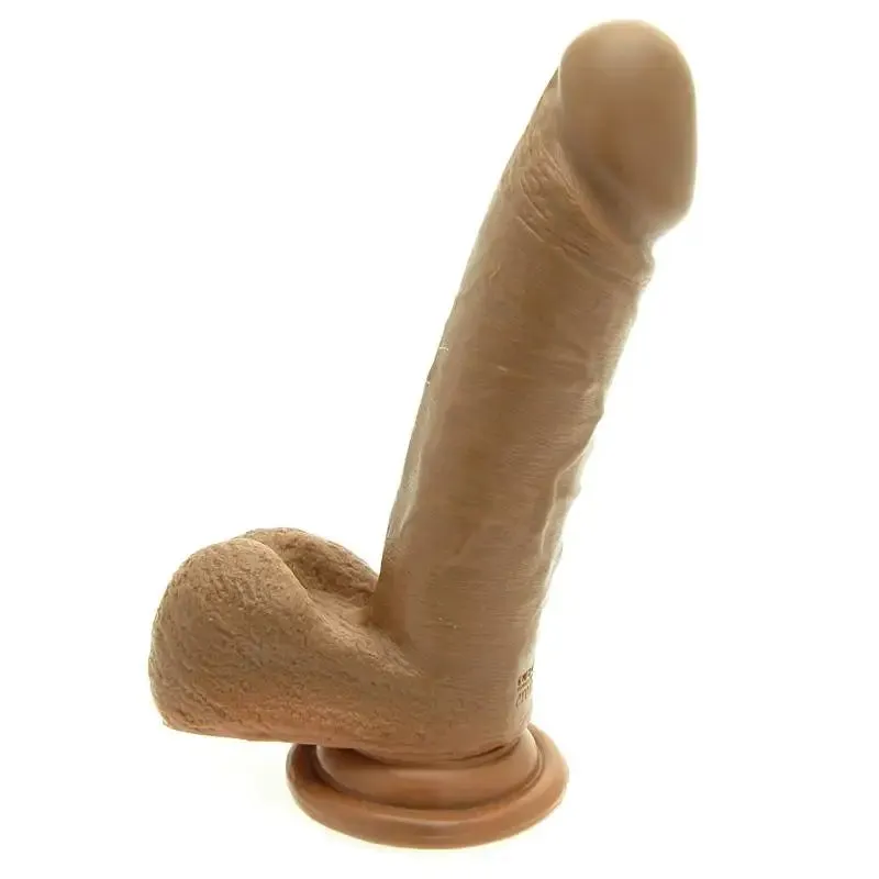 6-inch Realistic Feel Flesh Brown Dildo with Suction-cup and Balls