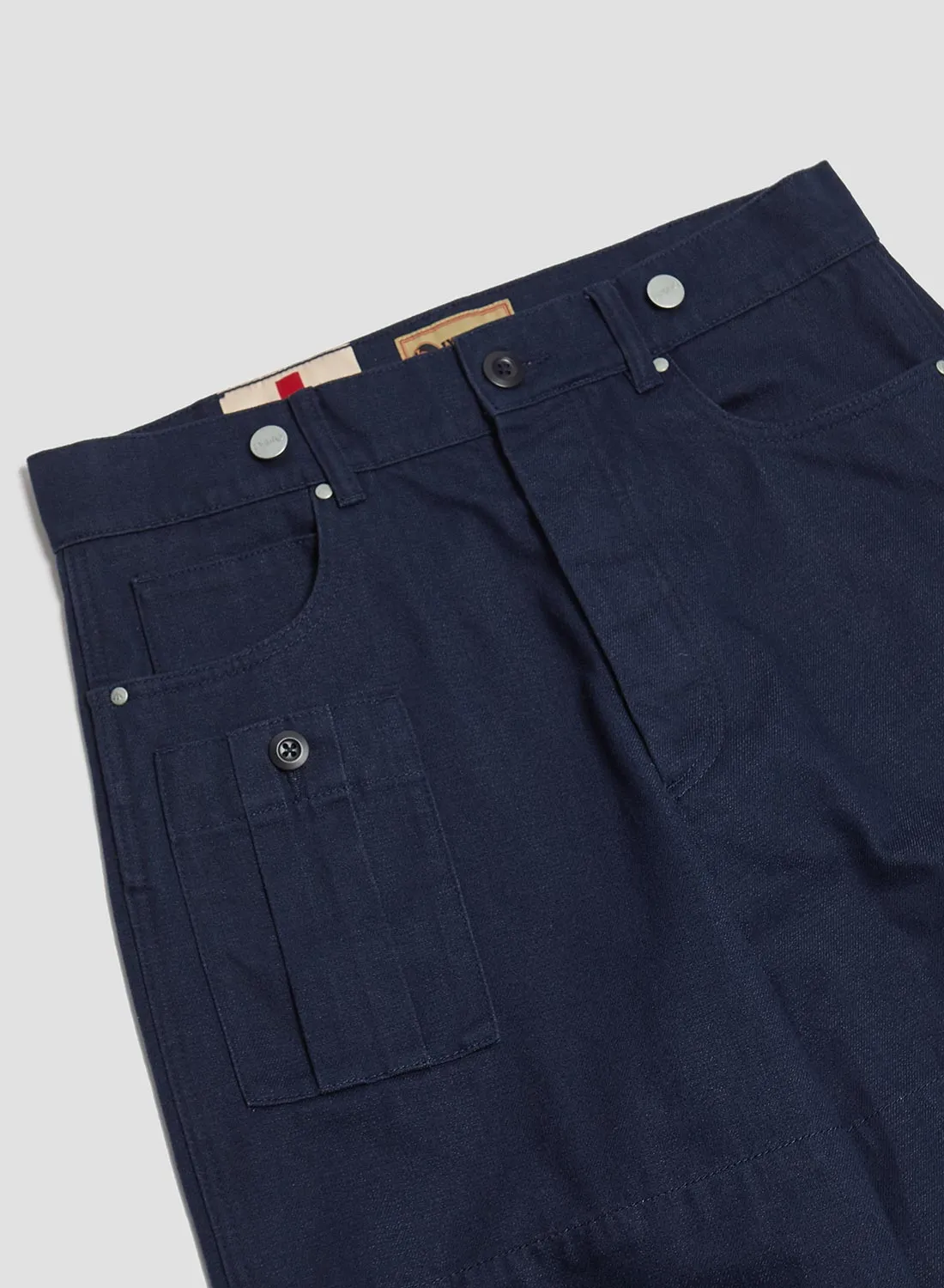 6 Pocket Pant Heavy Cotton in Black Navy