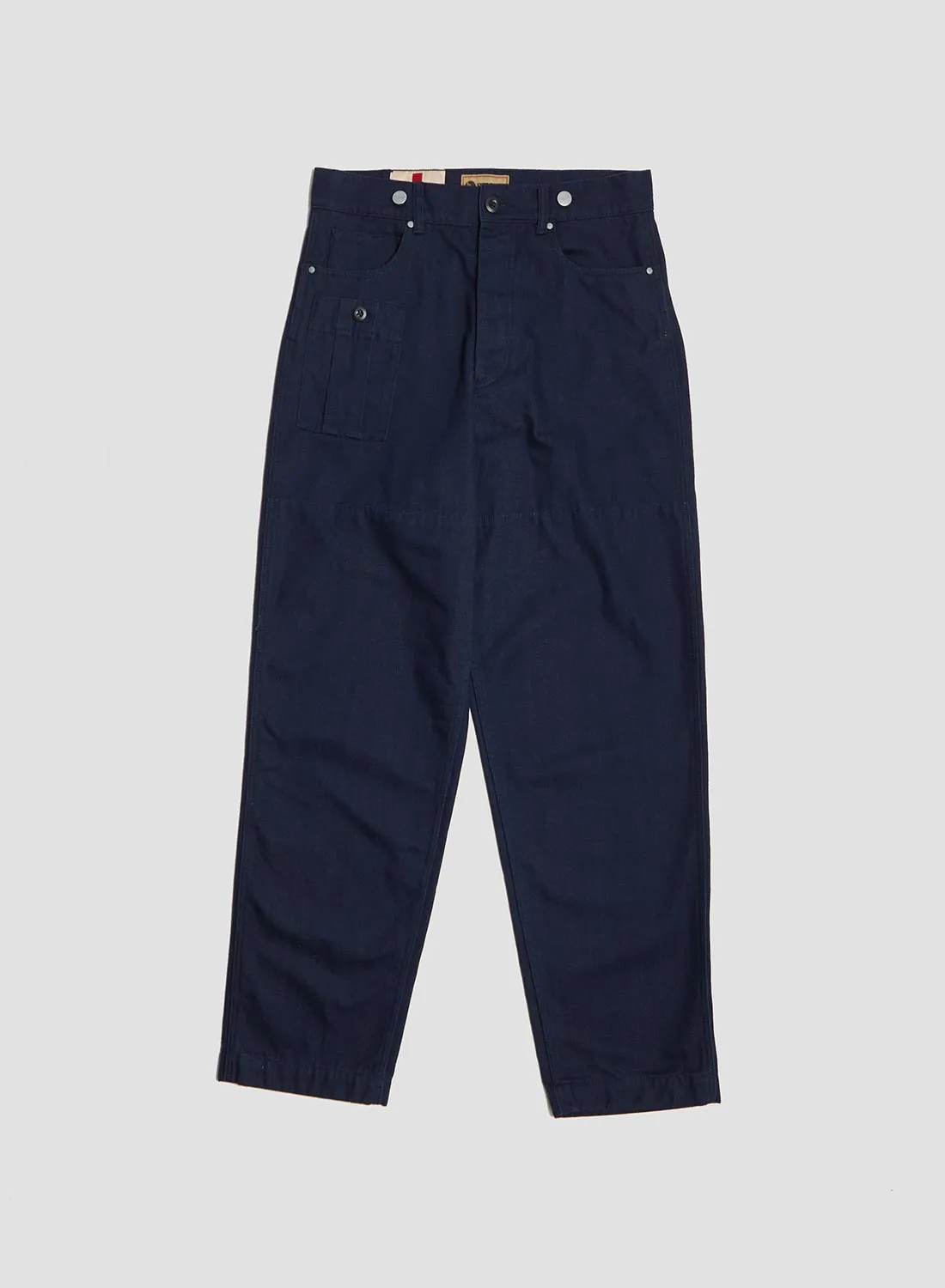 6 Pocket Pant Heavy Cotton in Black Navy