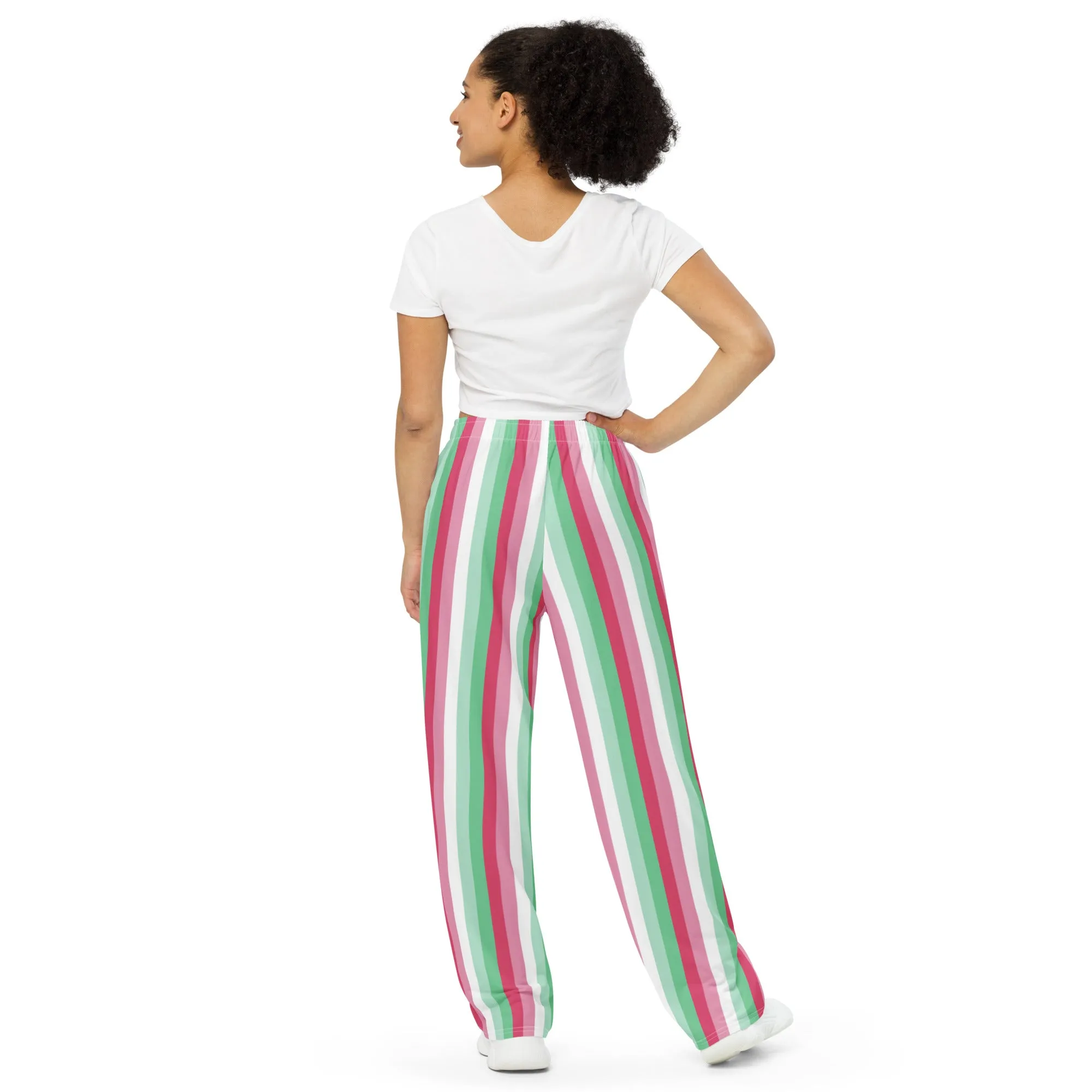 Abrosexual Pride Flag Wide-Leg Pants