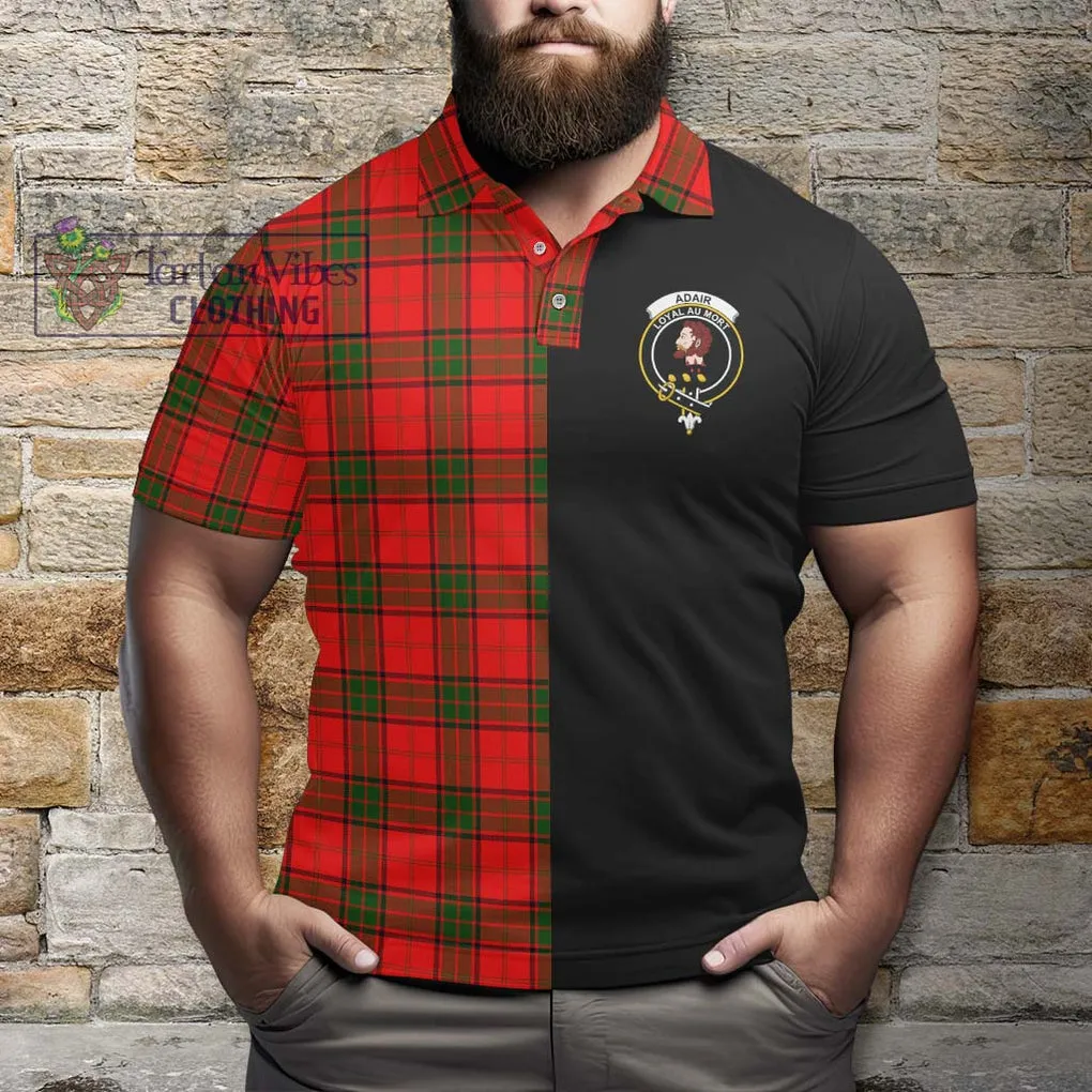 Adair Tartan Polo Shirt with Family Crest and Half Of Me Style