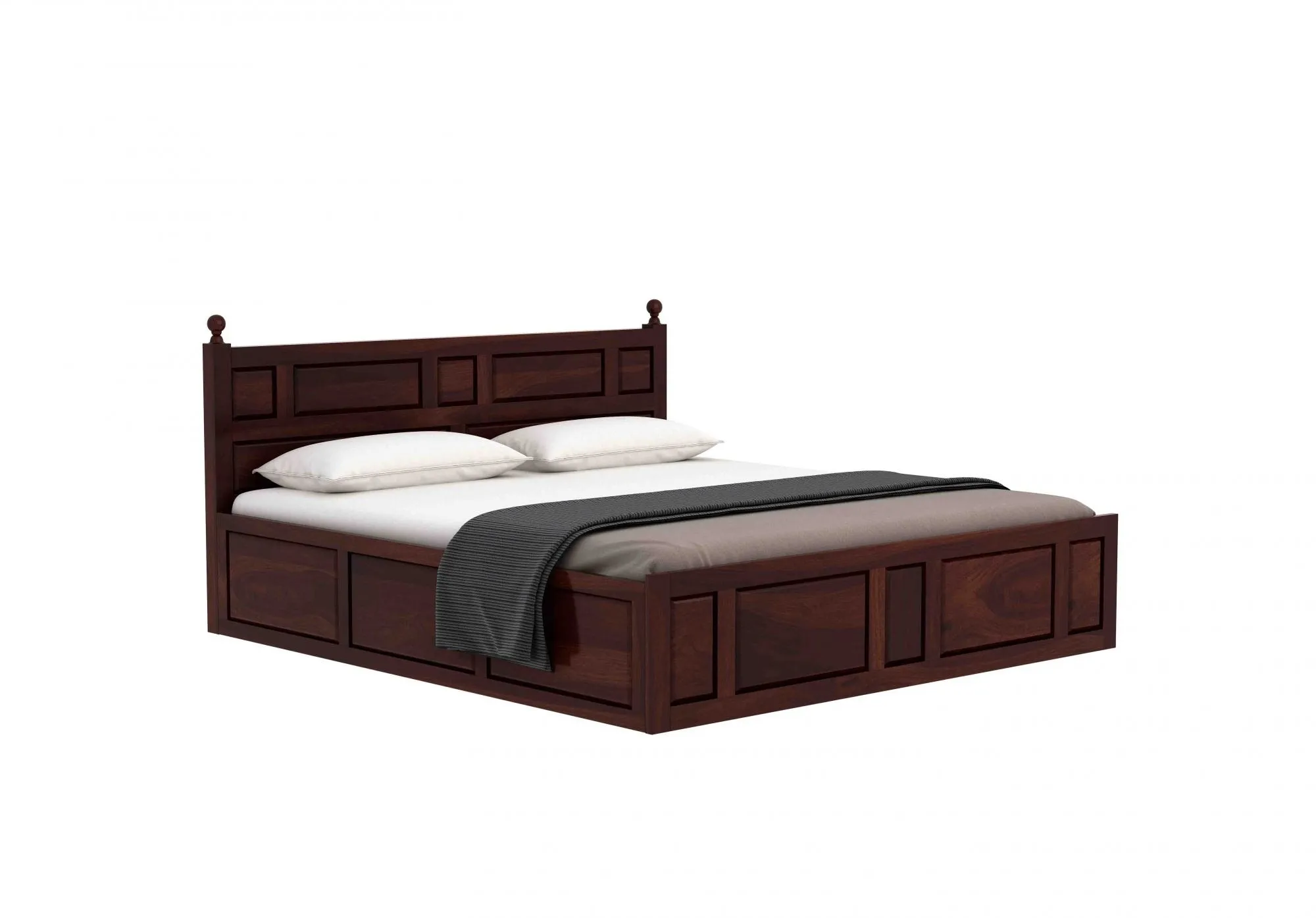 Advin Sheesham Wood Bed with Box Storage