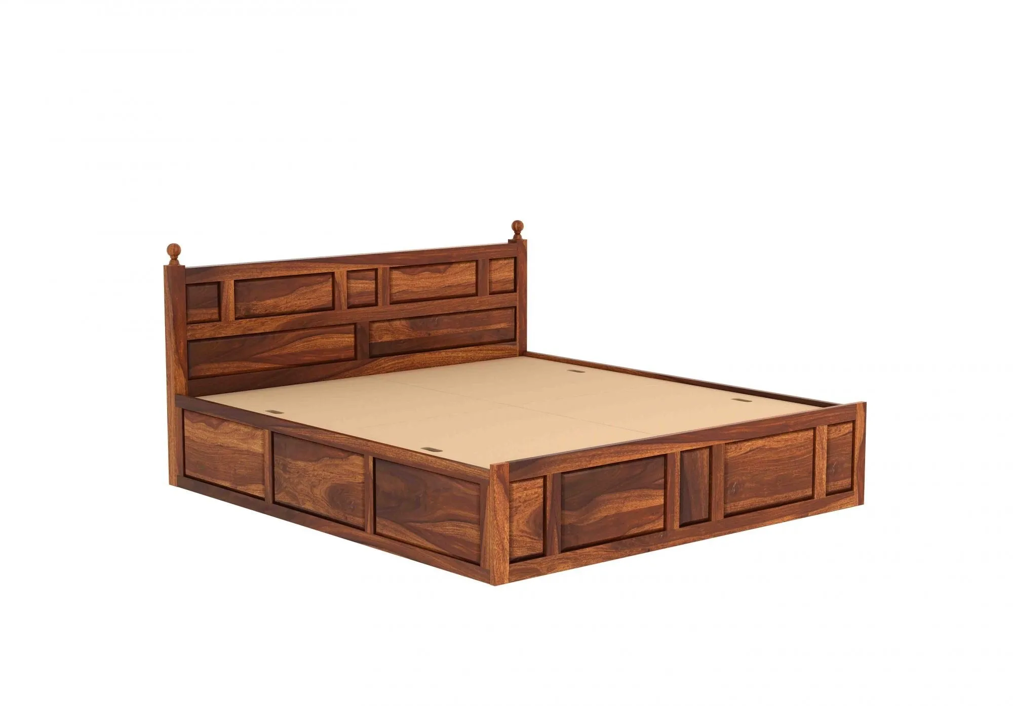 Advin Sheesham Wood Bed with Box Storage