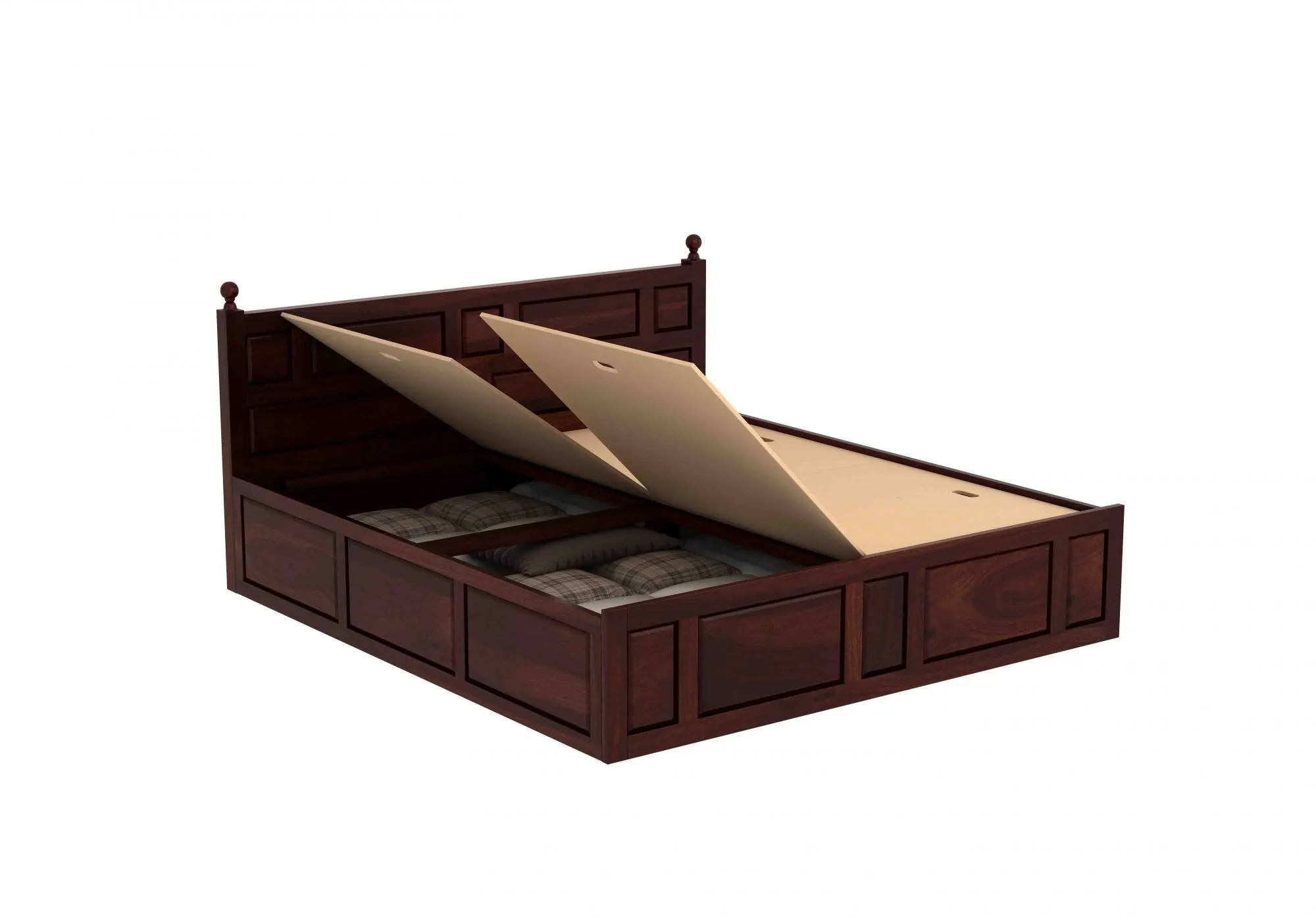 Advin Sheesham Wood Bed with Box Storage