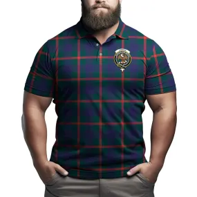 Agnew Tartan Men's Polo Shirt with Family Crest