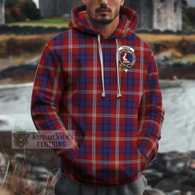 Ainslie Tartan Cotton Hoodie with Family Crest