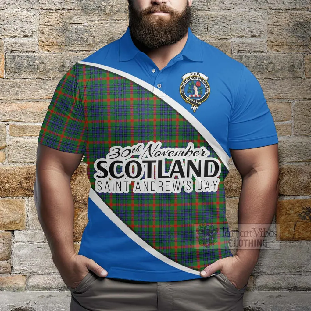 Aiton Family Crest Tartan Polo Shirt Celebrate Saint Andrew's Day in Style