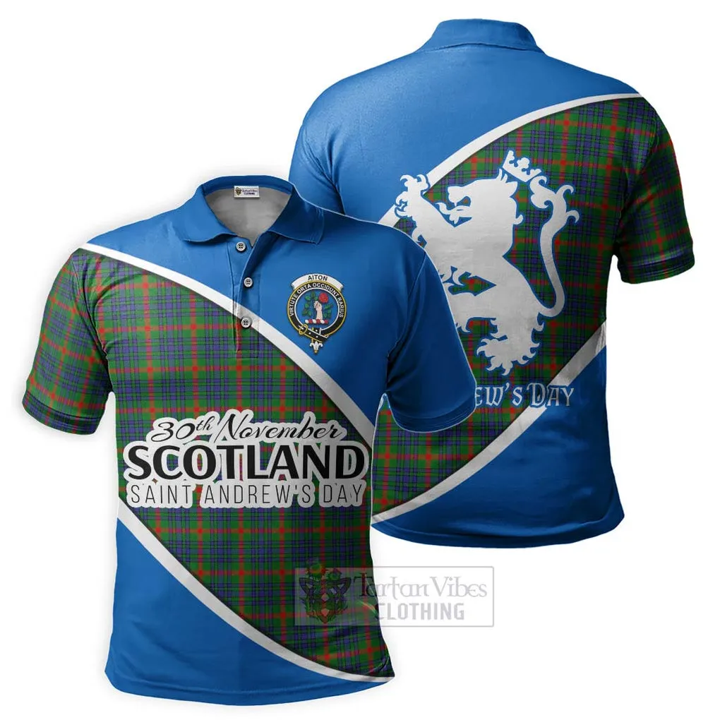 Aiton Family Crest Tartan Polo Shirt Celebrate Saint Andrew's Day in Style