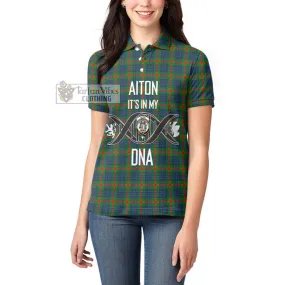 Aiton Tartan Women's Polo Shirt with Family Crest DNA In Me Style