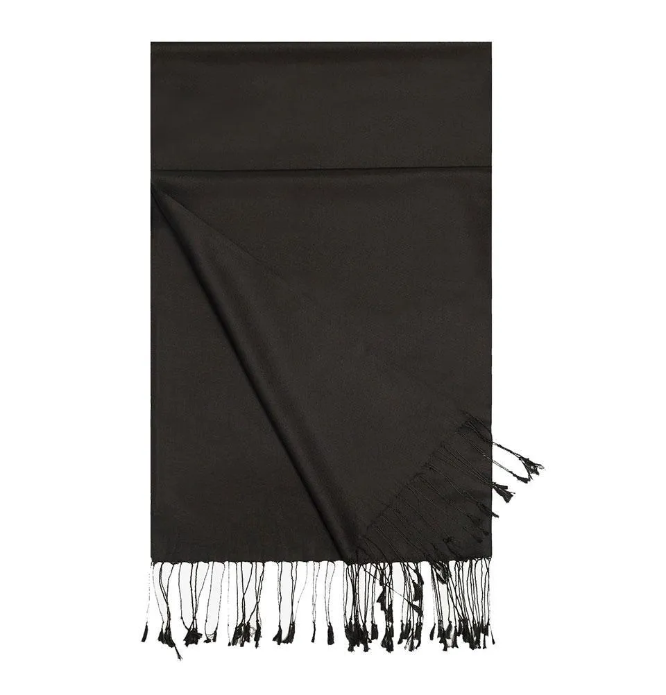 Aker Double-Sided Silk Hijab Shawl #311 - Black