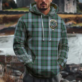 Alexander of Menstry Hunting Tartan Cotton Hoodie with Family Crest