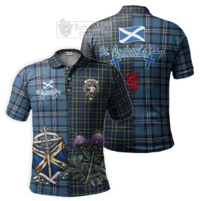 Allardice Tartan Polo Shirt Happy St. Andrew's Day Half Tartan Style