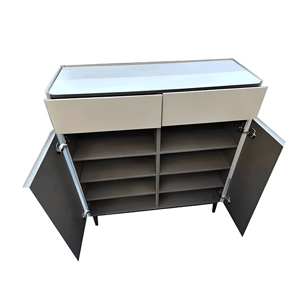 Ambre 2 Door Shoe Cabinet with Microcrystallic Top