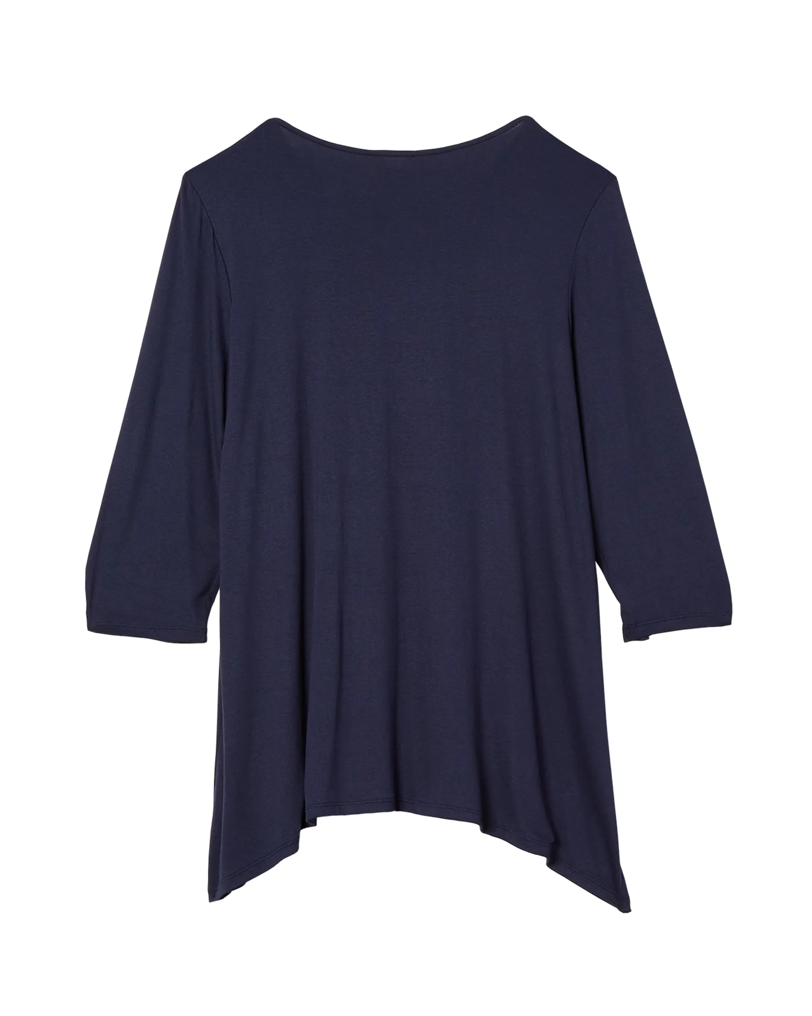 Amira 3/4 Sleeve Hardware Sharkbite Top | Navy