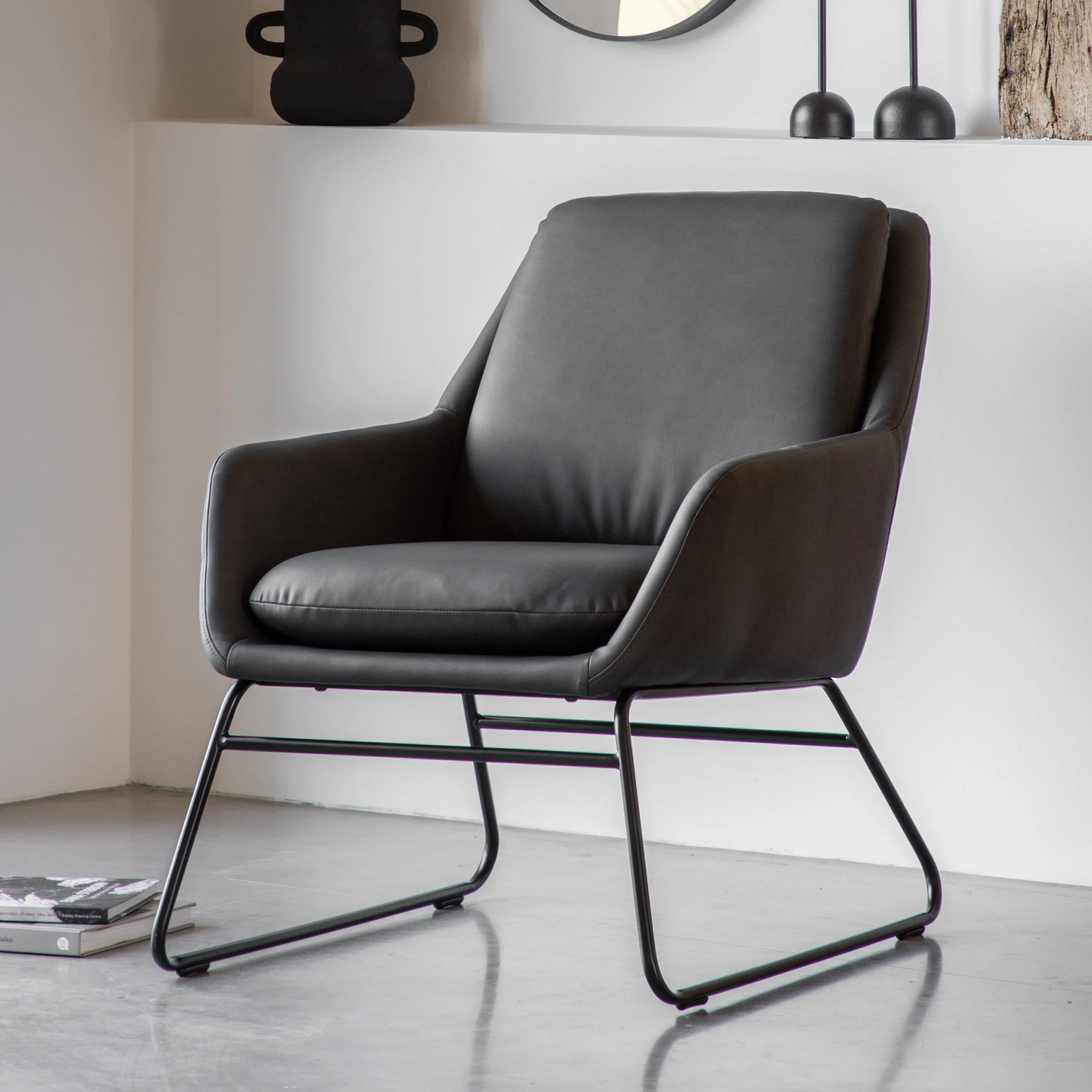 Amos Funton Chair Charcoal