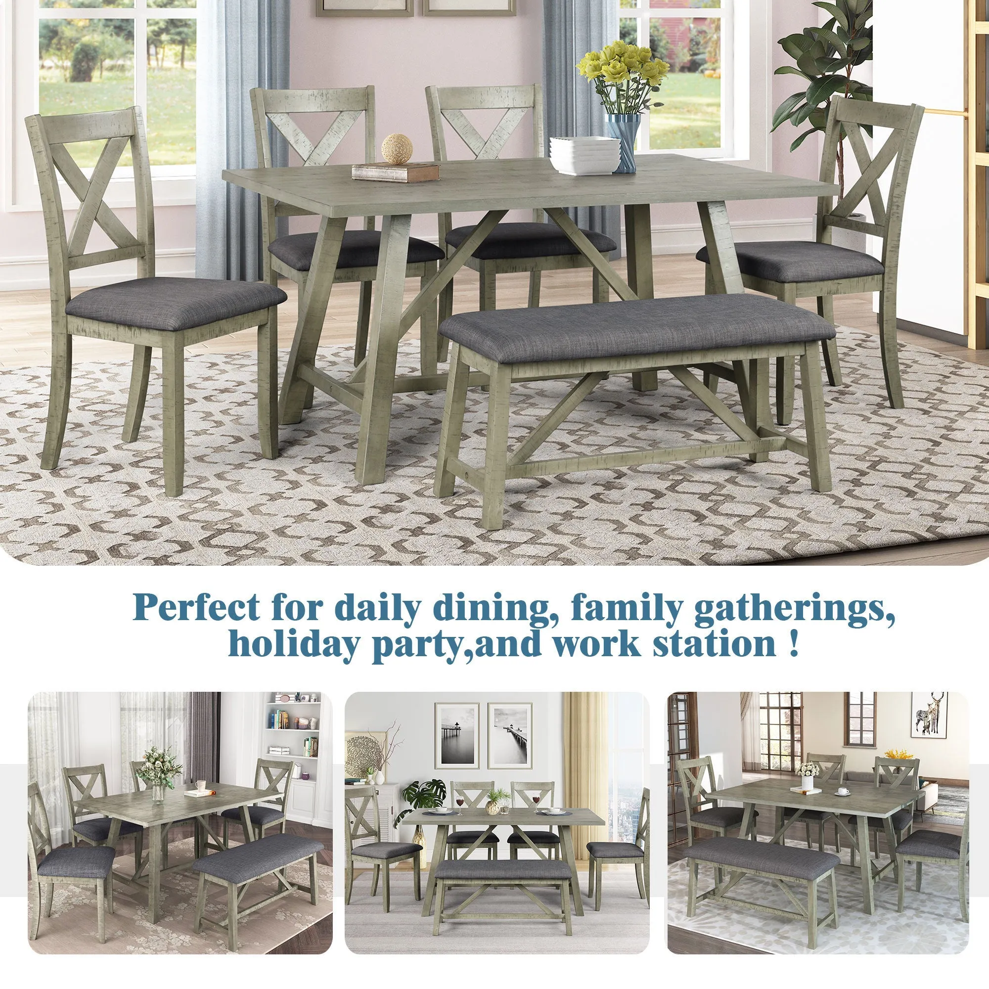 Anderson 6 Piece Dining Table Set