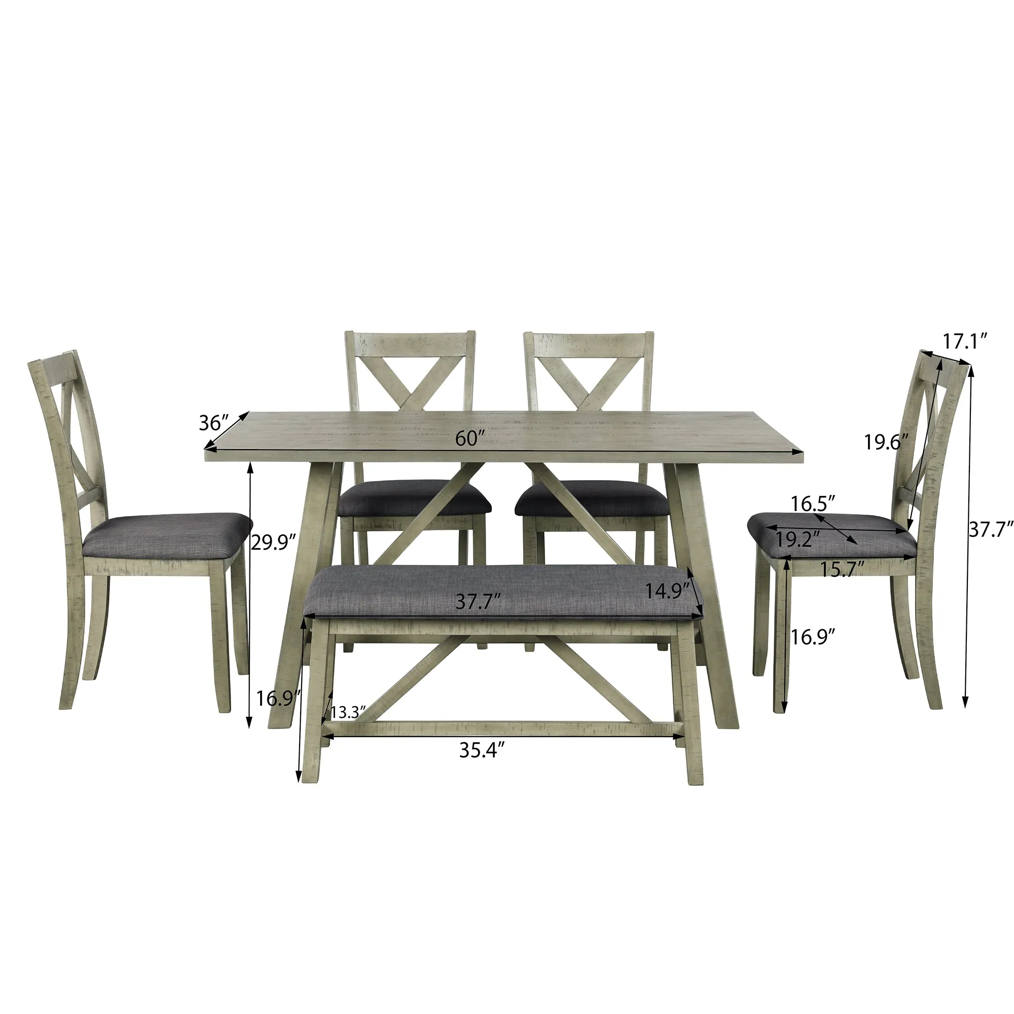 Anderson 6 Piece Dining Table Set