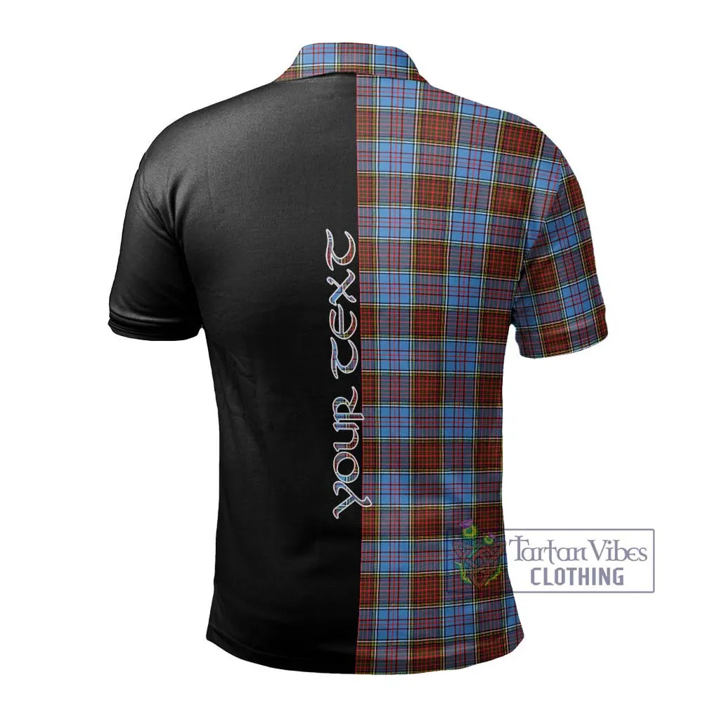 Anderson Modern Tartan Polo Shirt with Family Crest and Half Of Me Style