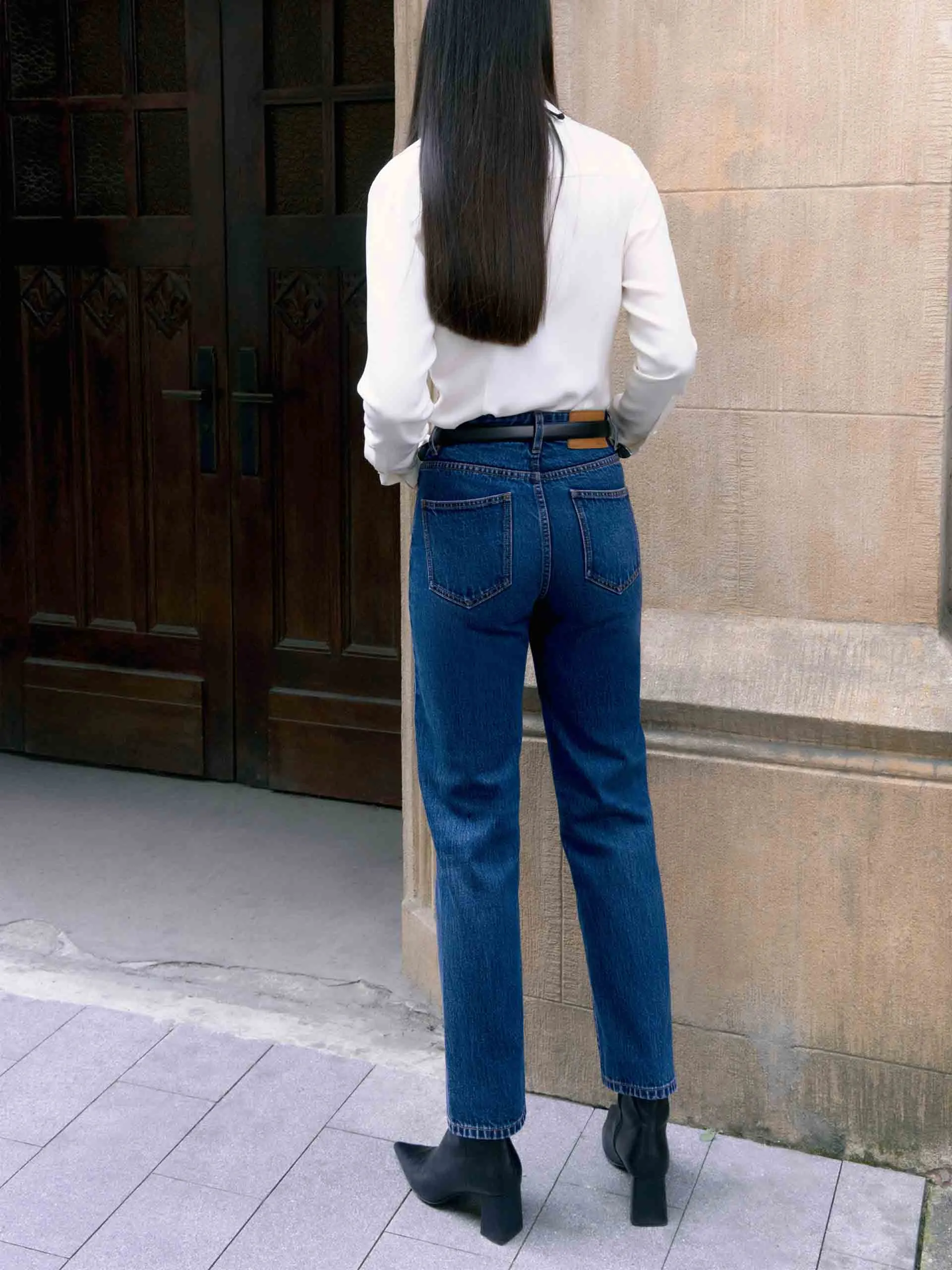 Ankle Length Straight Jeans