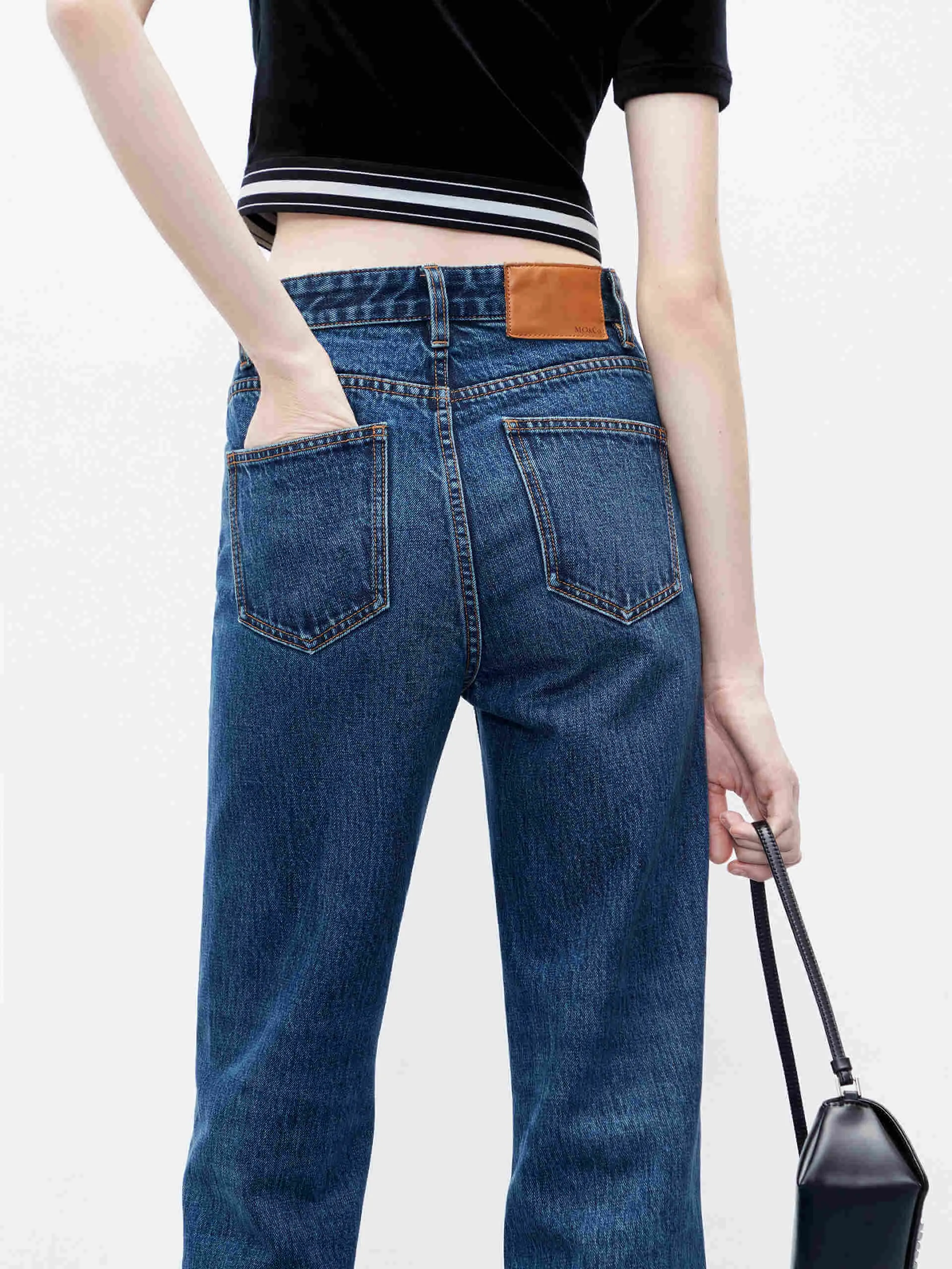 Ankle Length Straight Jeans