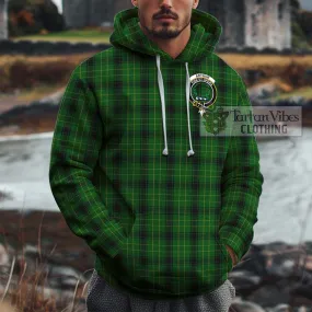 Arthur Highland Tartan Cotton Hoodie with Family Crest