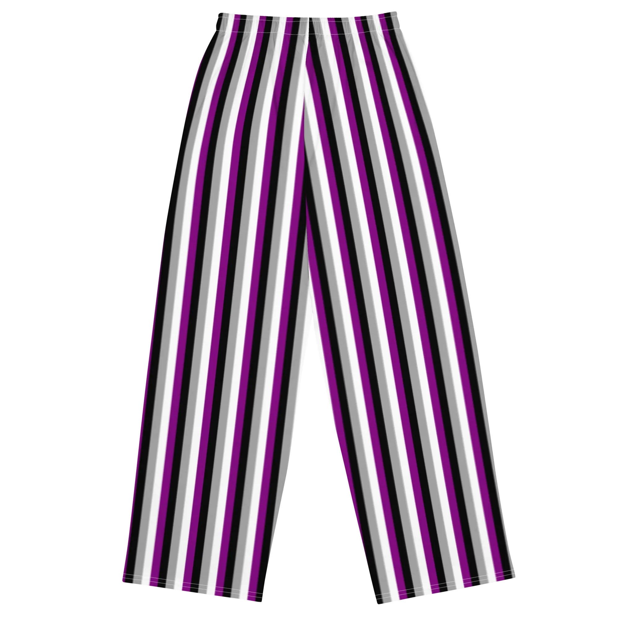 Asexual / Demisexual Pride Flag Wide-Leg Pants