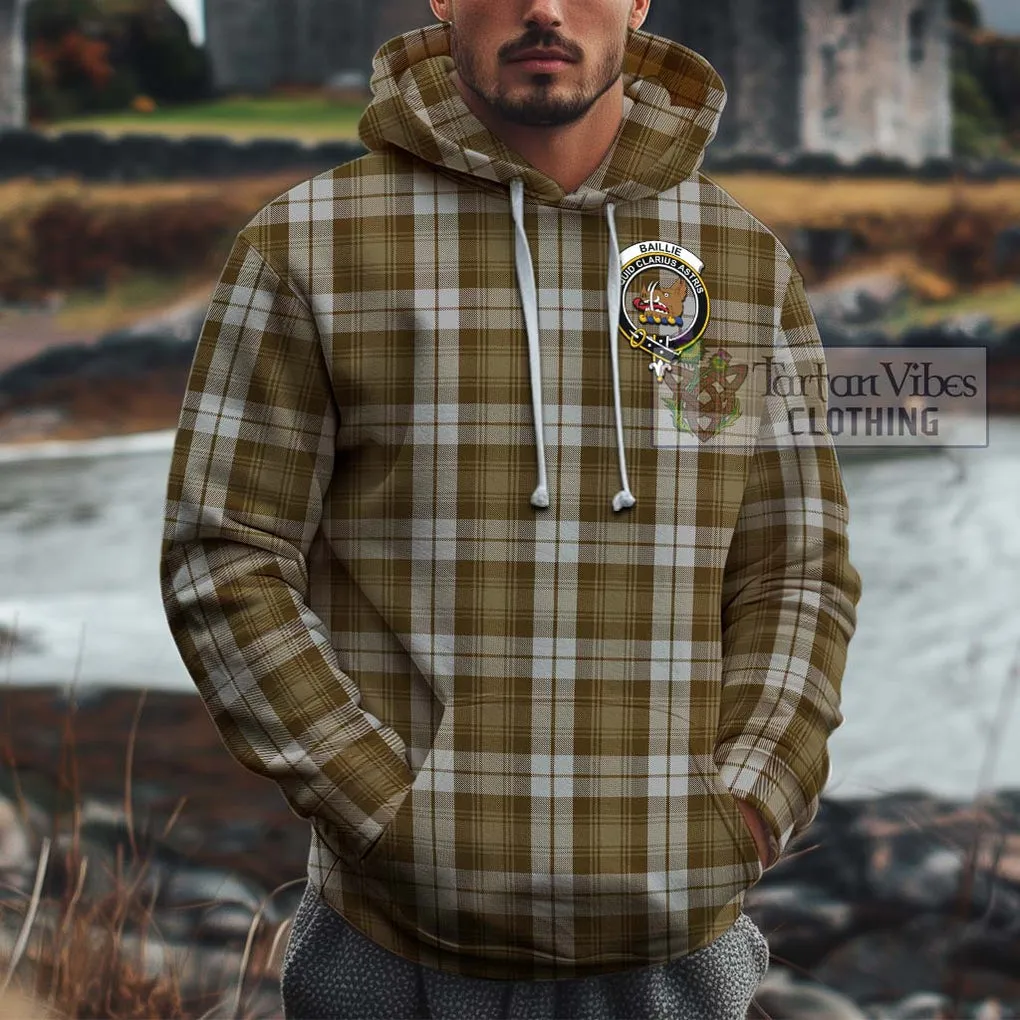 Baillie Dress Tartan Cotton Hoodie with Family Crest