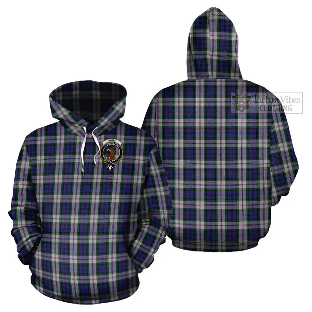 Baird Dress Tartan Cotton Hoodie with Family Crest