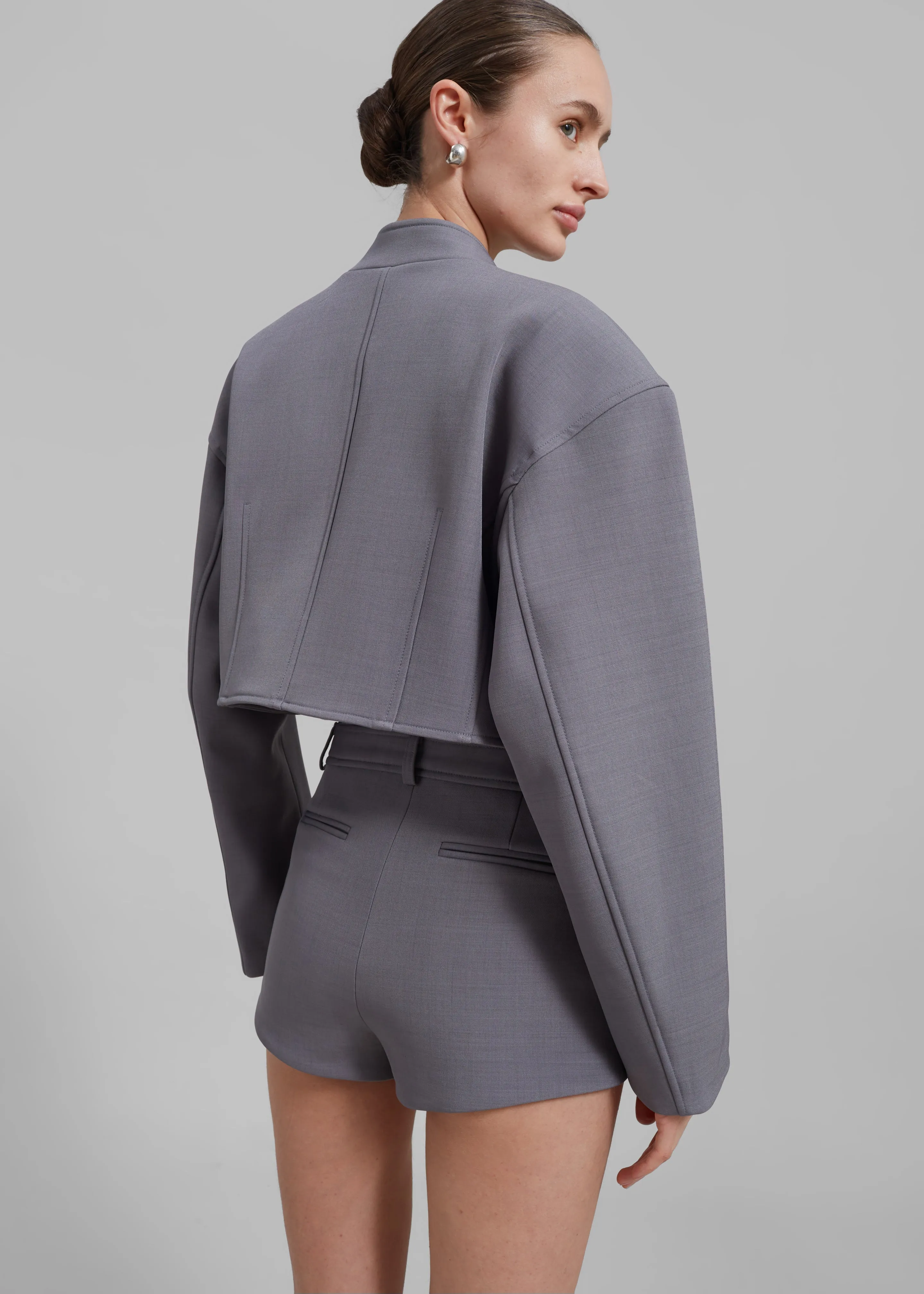 Banks Cropped Jacket - Grey