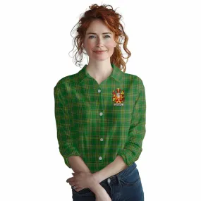 Bateman Irish Clan Tartan Women's Casual Shirt with Coat of Arms