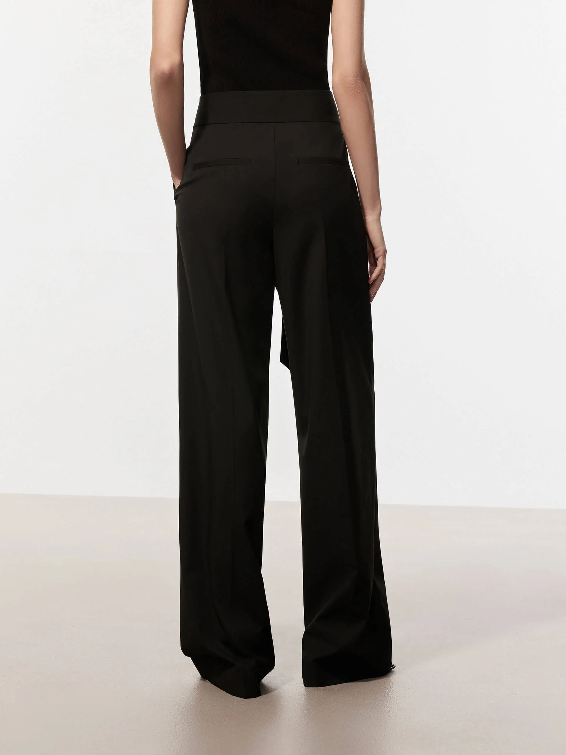 Belt Wide Leg Pants