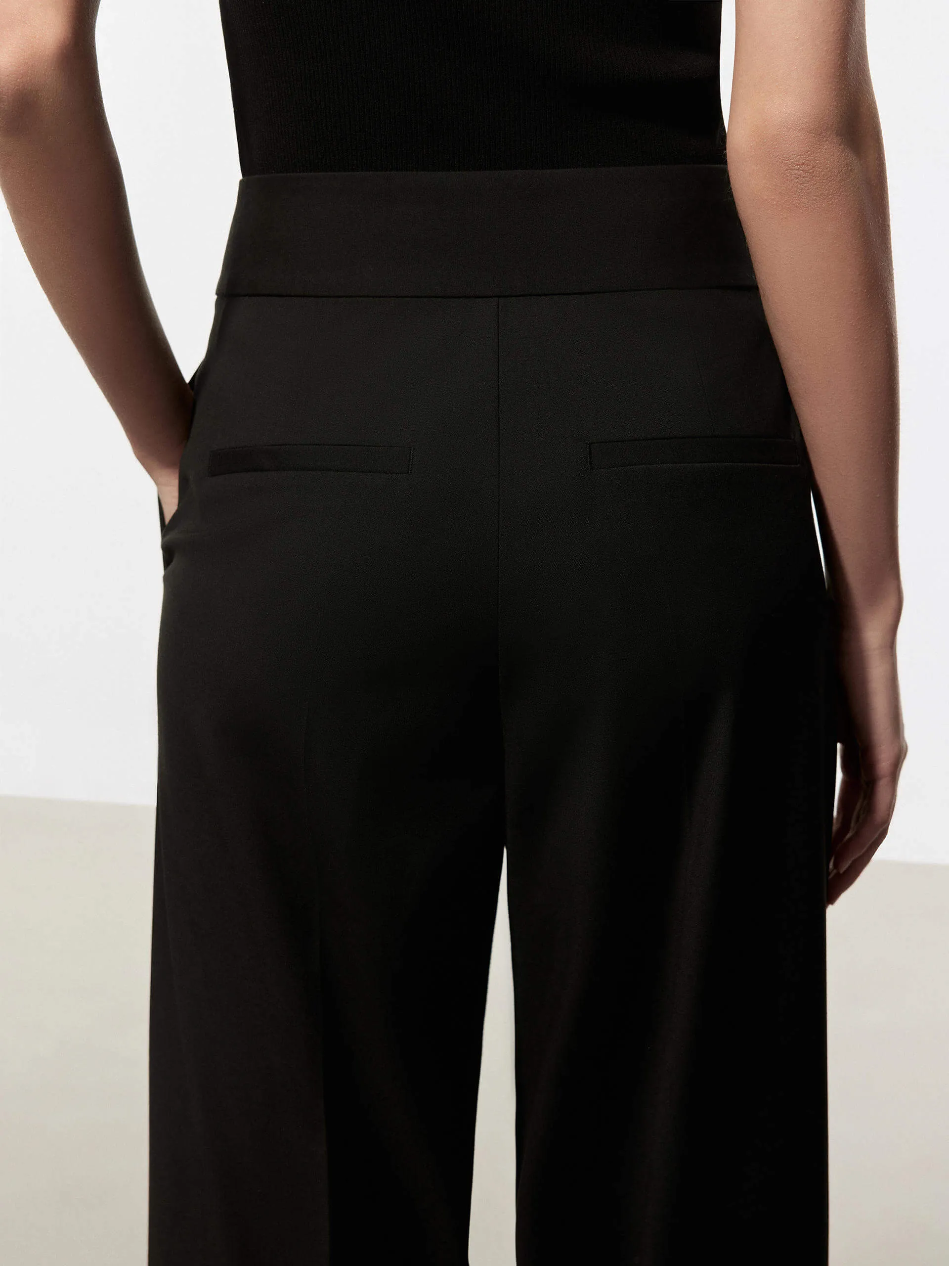 Belt Wide Leg Pants