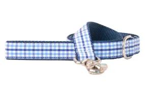 Bennett Blue Gingham Dog Leash