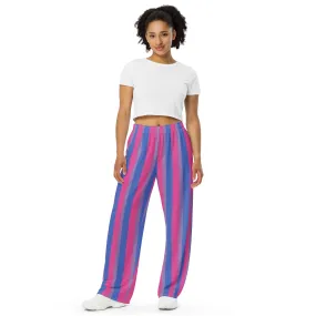 Bisexual Pride Flag Wide-Leg Pants