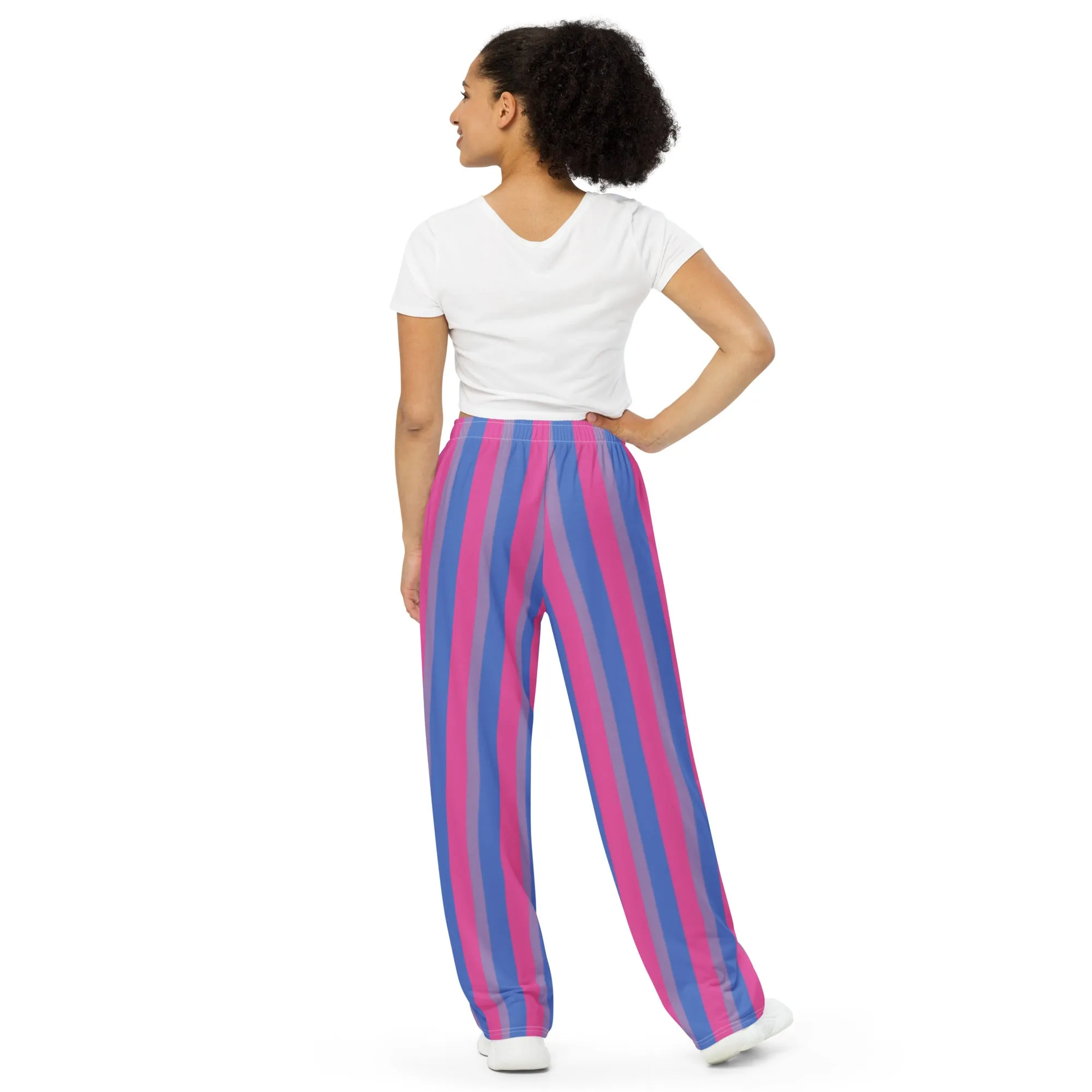 Bisexual Pride Flag Wide-Leg Pants