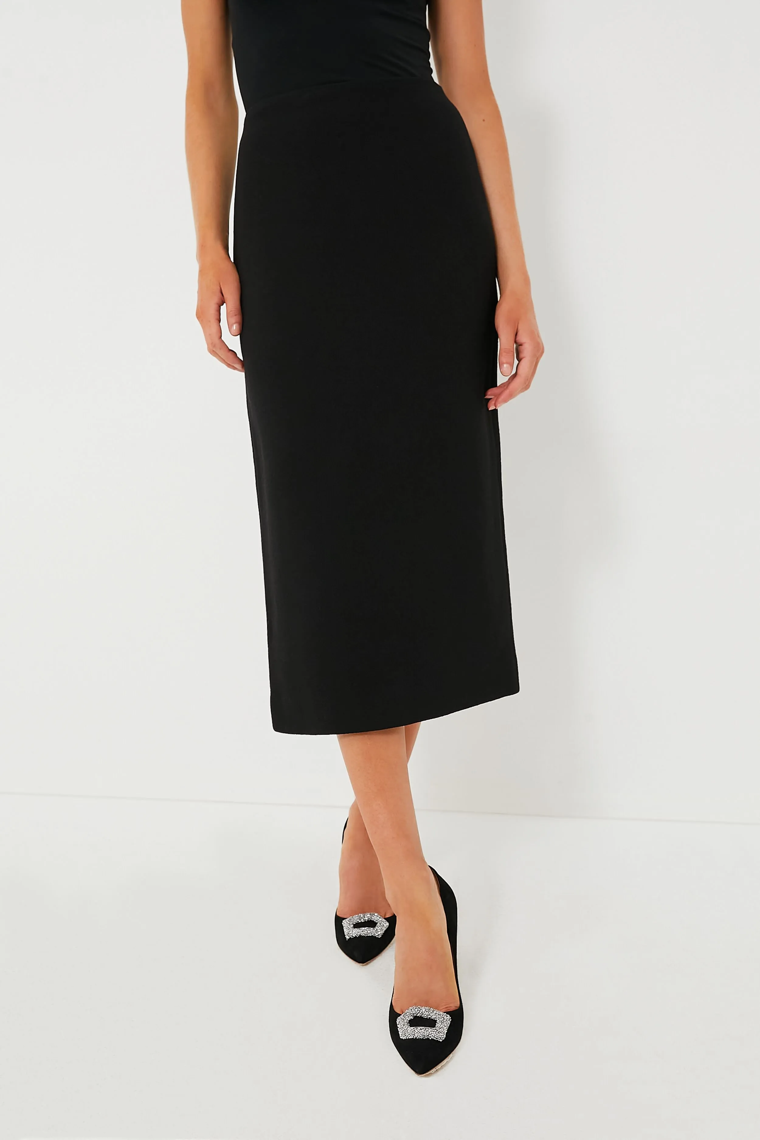 Black Yasmeen Midi Skirt