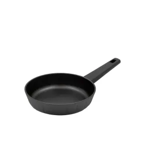 Blackmoor Neuvo Frying Pans/Black Non-Stick 5 Layer Cookware/All Hob Types Including Induction, Gas and Electric / 100% Recycled Body & Soft Grip Handle (20cm)