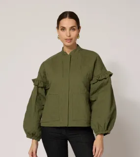 Bobbi Reversible Jacket | Army Green