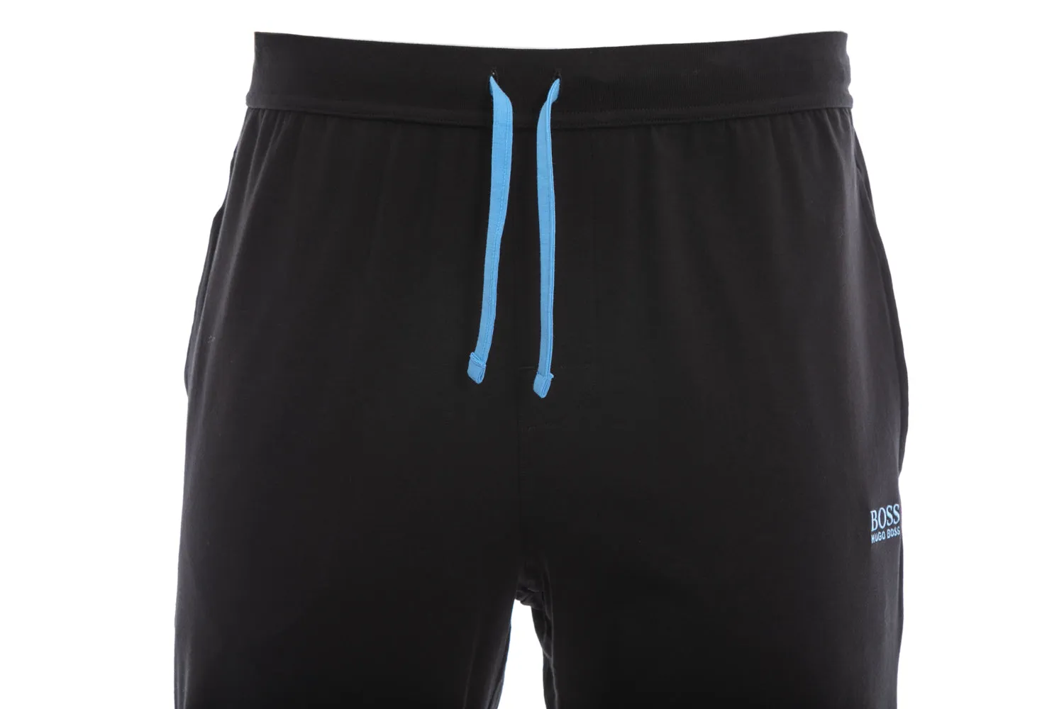 BOSS Mix & Match Sweatpant in Black & Sky Blue Trim