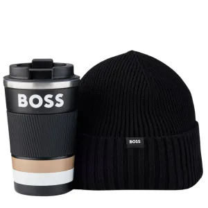 BOSS Travel Mug & Beanie Hat Gift Set