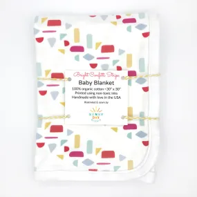 Bright Confetti Stripe Baby Receiving Blanket - Organic Cotton | *25% Off!*