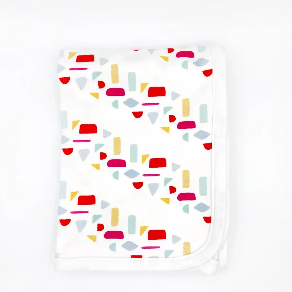 Bright Confetti Stripe Baby Receiving Blanket - Organic Cotton | *25% Off!*