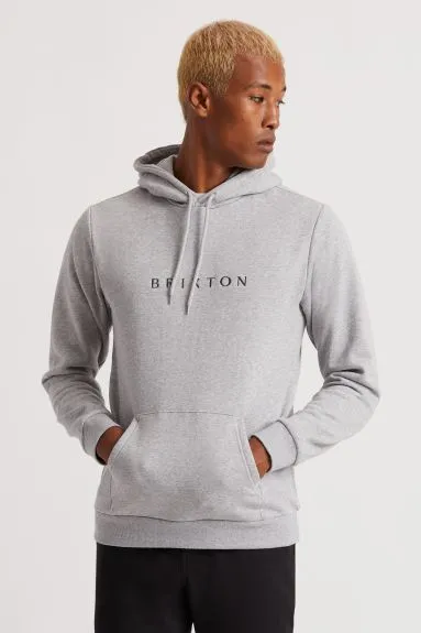 BRIXTON ALPHA LINE HOOD - HEATHER GREY